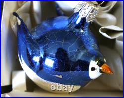 TEN partridges birds glitter mica Christmas Polish Poland handblown ornaments