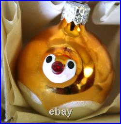 TEN partridges birds glitter mica Christmas Polish Poland handblown ornaments