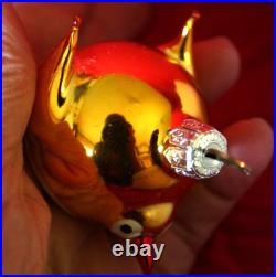TEN partridges birds glitter mica Christmas Polish Poland handblown ornaments