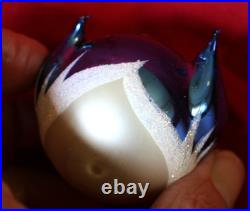 TEN partridges birds glitter mica Christmas Polish Poland handblown ornaments