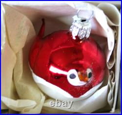 TEN partridges birds glitter mica Christmas Polish Poland handblown ornaments