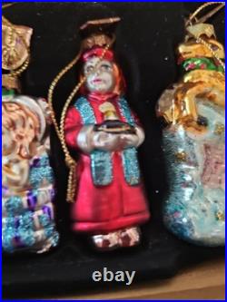 THOMAS PACCONI CLASSICS, Inc Blown Glass Ornaments 2004 6 Piece With Wood Crate