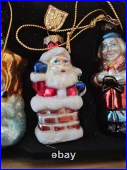 THOMAS PACCONI CLASSICS, Inc Blown Glass Ornaments 2004 6 Piece With Wood Crate