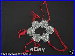 TIFFANY & CO CRYSTAL GLASS STERLING SILVER BALL ORNAMENT CHRISTMAS HOLIDAY (6)