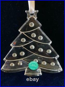 TIFFANY & CO. Crystal Glass Large Draped Christmas Tree Holiday Ornament