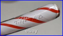 TIFFANY & CO Red White Glass CANDY CANE Christmas ORNAMENT Handmade RARE