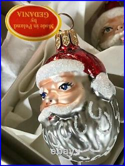 Taron Collection Santa Claus Blown Glass Christmas Ornament (12 Piece) Set Rare