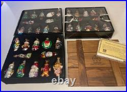 Thomas Pacconi Classics 2002 Collection 36 Christmas Ornaments w Wood Crate Box