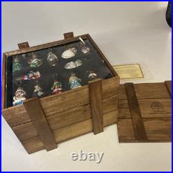Thomas Pacconi Classics 2002 Collection 36 Christmas Ornaments w Wood Crate Box