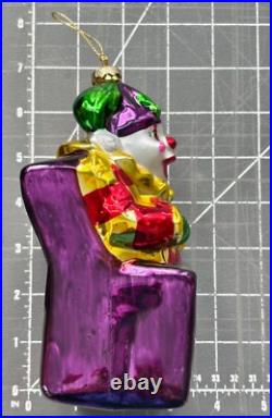 Thomas Pacconi Classics, Inc. 2001 Large Size Santa Blown Glass Xmas Ornaments