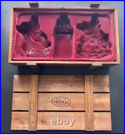 Thomas Pacconi Classics, Inc. 2001 Large Size Santa Blown Glass Xmas Ornaments