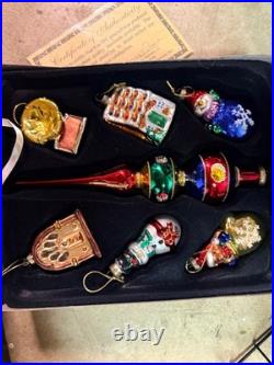 Thomas Pacconi Museum Series Christmas Ornaments 31pc Set Wooden Box Tree Topper