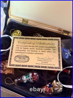 Thomas Pacconi Museum Series Christmas Ornaments 31pc Set Wooden Box Tree Topper