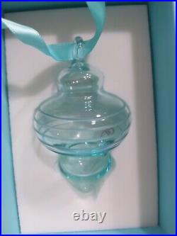 Tiffany & Co Christmas Crystal Glass Ornament In Box