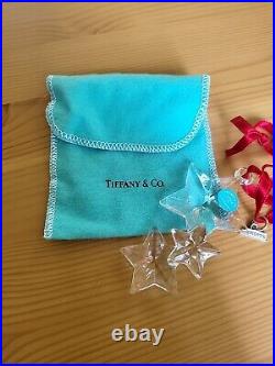 Tiffany & Co. Christmas Ornament Glass Snowflakes Trio Germany 2000 with Box RARE