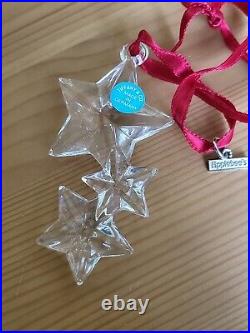 Tiffany & Co. Christmas Ornament Glass Snowflakes Trio Germany 2000 with Box RARE