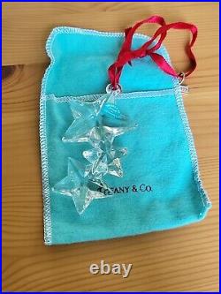 Tiffany & Co. Christmas Ornament Glass Snowflakes Trio Germany 2000 with Box RARE