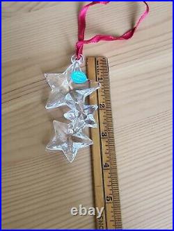 Tiffany & Co. Christmas Ornament Glass Snowflakes Trio Germany 2000 with Box RARE