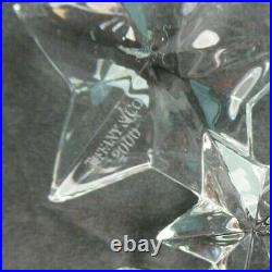 Tiffany & Co. Crystal Christmas Ornament 3 Stars 2000 In Orig Box & Pouch