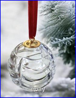 Tiffany & Co Cut Crystal Glass Ball Christmas Ornament Swag Pattern 2