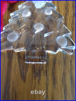 Tiffany & Co Glass Christmas Tree Christmas Ornament Star on Top in box