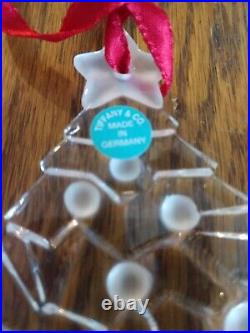 Tiffany & Co Glass Christmas Tree Christmas Ornament Star on Top in box