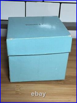 Tiffany & Co Hand Blown Swirl Glass Christmas Holiday Ornament with Box