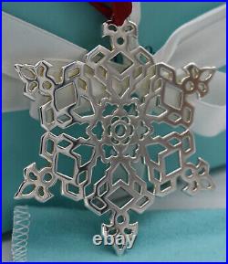 Tiffany Co Sterling Silver Lacy 6 pnt Snowflake Christmas Ornament Scarce