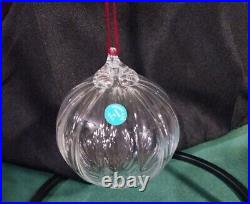 Tiffany Co Swirl Ribbed Christmas Ornament Thames Art Glass