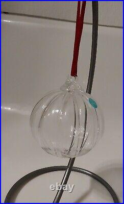 Tiffany Co Swirl Ribbed Christmas Ornament Thames Art Glass