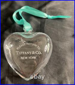 Tiffany & Company New York Glass Heart Christmas Ornament Slovenia