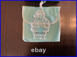 Tiffany Cristal Glass Santa Clause Christmas Tree Holiday Ornament with Box