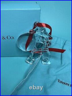 Tiffany Crystal Glass Santa Claus Christmas Tree Holiday Ornament