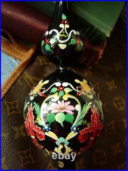 Ultra RARE Vintage GUCCI Christmas Holiday Hand painted Tree Topper Ornament