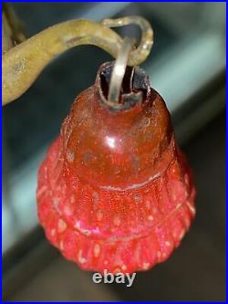 Unique Antique Mercury Glass Christmas Ornament Acorn Or Grapes With Bells Germany