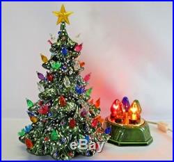 Unique Ceramic Christmas Tree Murano Glass Ornaments Multi Light Base Snow 12