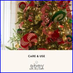 Unique Glass Ornaments Set Check It Out Santa Christmas Tree Decor, 4 x 5.2