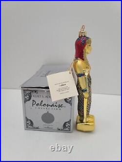 VERY RARE IZIS Ap1041 POLONAISE Gold Blown Glass Egyptian Christmas Ornament