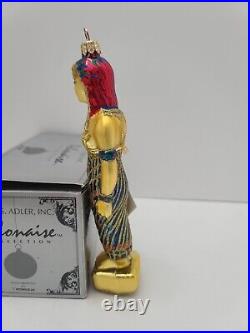 VERY RARE IZIS Ap1041 POLONAISE Gold Blown Glass Egyptian Christmas Ornament