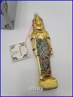 VERY RARE IZIS Ap1041 POLONAISE Gold Blown Glass Egyptian Christmas Ornament