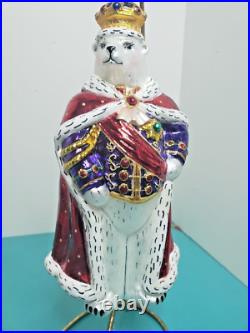 VINTAGE CHRISTOPHER RADKO CHRISTMAS ORNAMENT KING BEAR With CROWN 8 IN TALL VINTAGE CHRISTOPHER RADKO CHRISTMAS ORNAMENT KING BEAR With CROWN 8 IN TALL