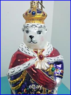 VINTAGE CHRISTOPHER RADKO CHRISTMAS ORNAMENT KING BEAR With CROWN 8 IN TALL VINTAGE CHRISTOPHER RADKO CHRISTMAS ORNAMENT KING BEAR With CROWN 8 IN TALL