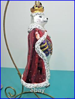 VINTAGE CHRISTOPHER RADKO CHRISTMAS ORNAMENT KING BEAR With CROWN 8 IN TALL VINTAGE CHRISTOPHER RADKO CHRISTMAS ORNAMENT KING BEAR With CROWN 8 IN TALL