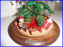 VINTAGE Westrim GLASS BEADED Christmas Tree COMPLETE Glass DOME Ornaments