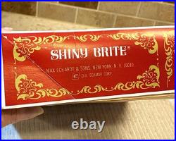 VTG 12 IN BOX Mercury Glass Shiny Brite Christmas Ornaments Red/Green StripeEUC