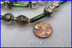 VTG Antique Blown Glass DOUBLE INDENT Beads Christmas Ornament 70 Garland Japan