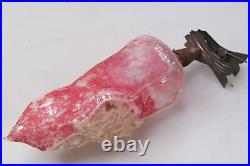 VTG Antique Blown Glass SANTA St Nick w TREE Clip On Christmas Ornament Germany