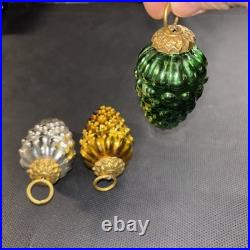 VTG Antique Glass Cluster GRAPE 3 KUGEL Christmas Ornament Germany 3 Colors