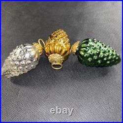 VTG Antique Glass Cluster GRAPE 3 KUGEL Christmas Ornament Germany 3 Colors
