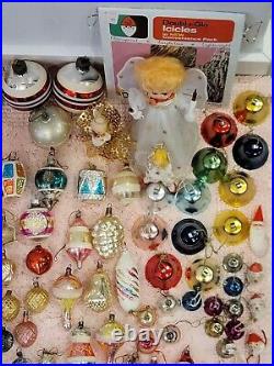 VTG Antique Mercury Glass Christmas Ornaments & Extras Lot Of 183